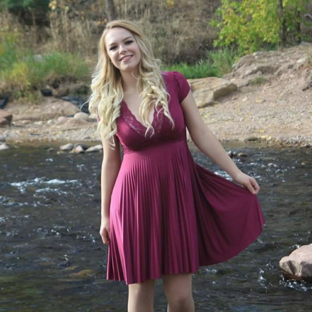 Burgundy Silk Dress